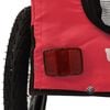 vidaXL Pet Bike Trailer Red and Black Oxford fabric, Iron, PVC Medium