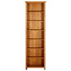 vidaXL Bookcase Natural Oak Solid oak wood with oak veneered MDF Tall