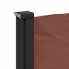 vidaXL Retractable Side Awning Brown Polyester, Steel, Aluminum