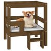 vidaXL Dog Bed Honey Brown Solid Pine Wood Medium Durable Dog Bed