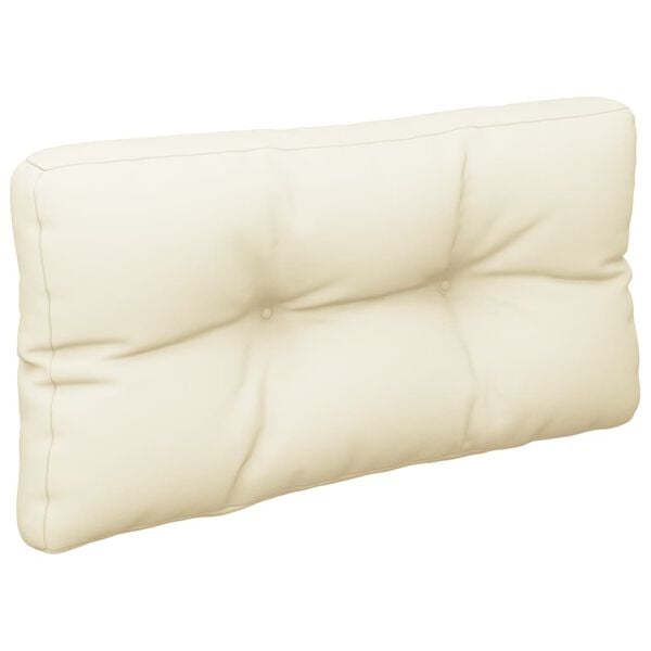 vidaXL Pallet Cushion Cream 100% polyester 27.6" x 15.7" x 4.7