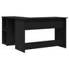 vidaXL Corner Desk Black Oak 47.24 x 55.12 x 29.53 in Engineered Wood