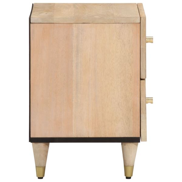 vidaXL Bedside Cabinet Bleached natural wood