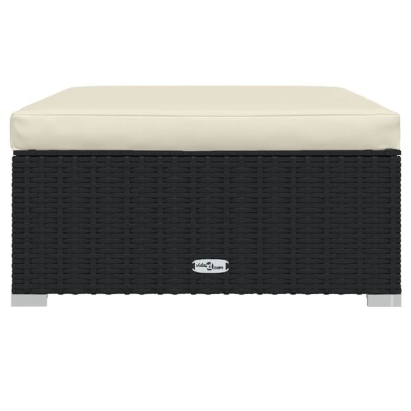 vidaXL Garden Lounge Set Black Poly Rattan Large Modular