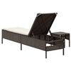 vidaXL Sun Lounger Set of 2 Brown PE rattan Large
