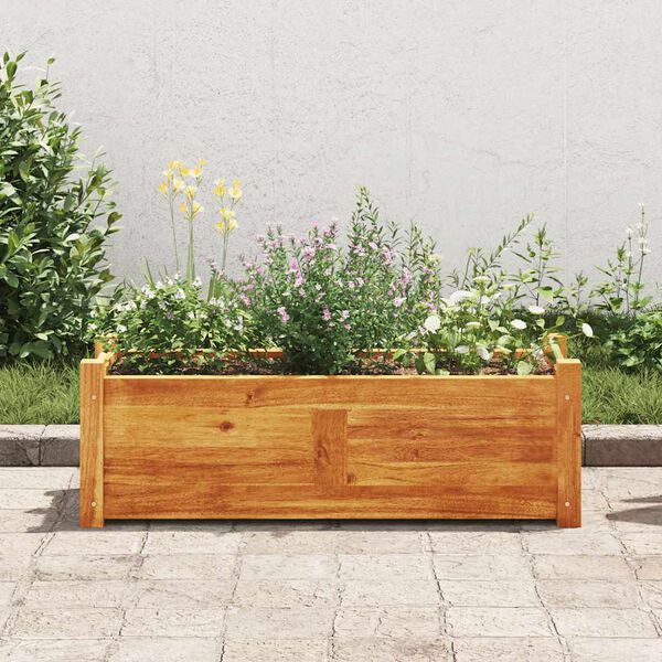 vidaXL Raised Bed Warm Rustic Acacia Wood Large Raised Bed Rectangular