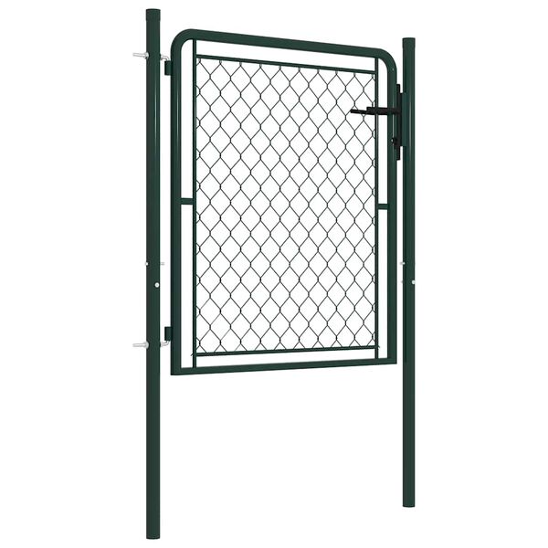 vidaXL Garden Gate Steel 39.4x29.5" Green