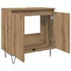 vidaXL Bathroom Cabinet Artisan oak Engineered wood, Iron Medium