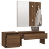 vidaXL Hallway Furniture Set Brown Oak Engineered wood, Acrylic Standard