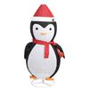 vidaXL Snow Penguin Figure Black and White Polyester, Steel Large