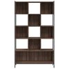 vidaXL Bookcase Brown oak Engineered wood Medium-Large Bookcase