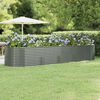 vidaXL Garden Raised Bed Grey Powder-coated steel Large