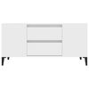 vidaXL TV Cabinet White Engineered Wood, Metal Medium TV Cabinet