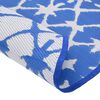 vidaXL Outdoor Carpet Blue and white Polypropylene Ø47.2 in