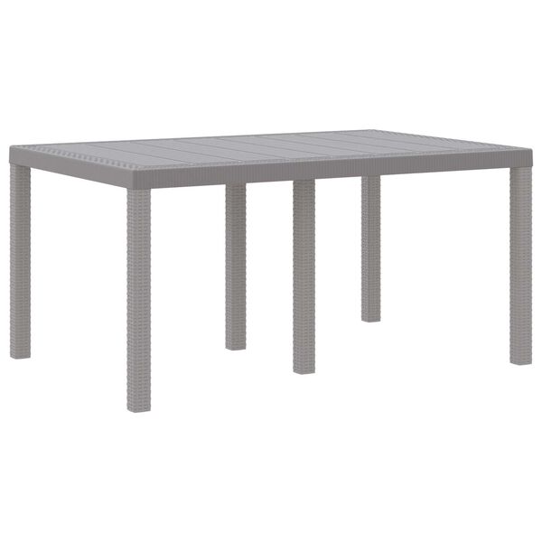 vidaXL Garden Dining Table Light grey 59.06 x 39.37 x 28.74 in