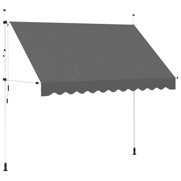 vidaXL Window Awning Anthracite Polyester with PU coating, Steel