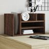 vidaXL Desk Organiser Brown Oak 17.5x9.4x9.8" Engineered Wood