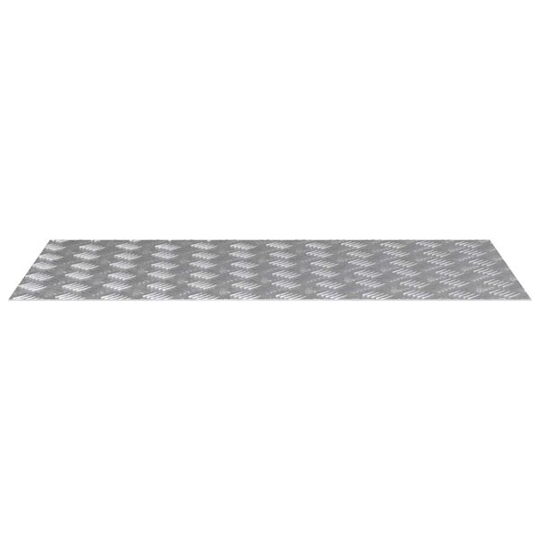 vidaXL Checker Plates 4 pcs Silver 39.4" x 19.7" Aluminium