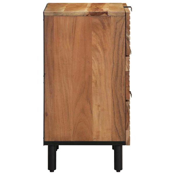 vidaXL Bedside Cabinet with Drawer Brown 19.69 x 12.99 x 24.41 in