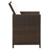 vidaXL Garden Chair Set of 4 Brown PE rattan Standard Durable