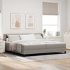 vidaXL Box Spring Bed with Mattress Taupe 78.74 x 78.74 in Fabric