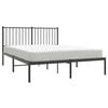 vidaXL Bed Frame Black Powder-coated steel 55 x 79 in Bed Frame