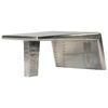 vidaXL Coffee Table Silver Aluminum Industrial Coffee Table