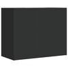 vidaXL Wall Cabinet Black Engineered Wood Medium Wall Cabinet