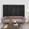 vidaXL 3D Wall Panels 48 pcs 19.7"x19.7" Diamond Black 129.2 ft²
