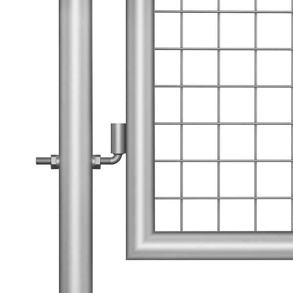 vidaXL Garden Gate Galvanised Steel 39.4x49.2" Silver