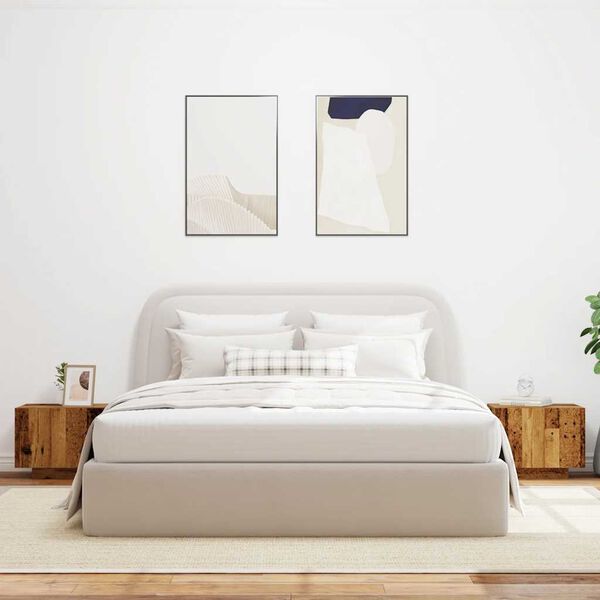 vidaXL Nightstand Old wood Engineered Wood Medium Nightstand