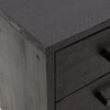 vidaXL Bedside Cabinet Black Solid pinewood, engineered wood, metal Medium