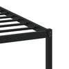 vidaXL Bed Frame Smoked Oak Steel, Engineered Wood 55.1 x 74.8 in