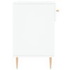 vidaXL Shoe Bench White Engineered wood Medium Shoe Storage Bench
