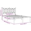 vidaXL Bed Frame Black Steel 47.2x78.7 in Bed Frame Rectangular