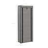 vidaXL Shoe Cabinet Gray Powder-coated tubes and non-woven fabric Medium
