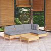 vidaXL Garden Lounge Set Grey Solid pinewood Medium Modular