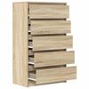 vidaXL Drawer Cabinet Sonoma oak Engineered wood 23.6 x 14.2 x 40.6 in