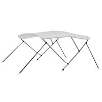 vidaXL 3 Bow Bimini Top White 72"x55.1"x53.9"