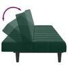 vidaXL Sofa Bed Dark Green Velvet, Wood, Foam, Plastic 2-Seater Foldable