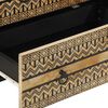 vidaXL Sideboard Black Solid rough mango wood Medium Sideboard