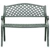 vidaXL Garden Bench Green Cast Aluminum, Cast Iron Standard