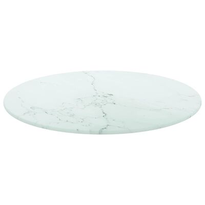 Marble table top with gray veins and edge
