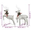 vidaXL Reindeer And Sleigh Christmas Decoration Set of 6 Gold