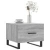 vidaXL Coffee Table Grey sonoma Engineered wood, iron Medium
