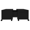 vidaXL Coffee Table Black Engineered wood Small Extendable