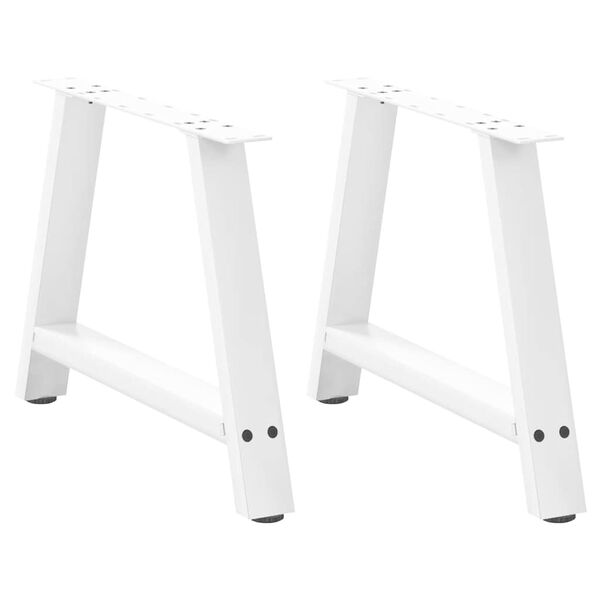 vidaXL Coffee Table Leg White Powder-coated steel Adjustable