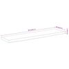 vidaXL Wall Shelf Natural wood Solid acacia wood 31.5 x 7.9 x 1.0 in