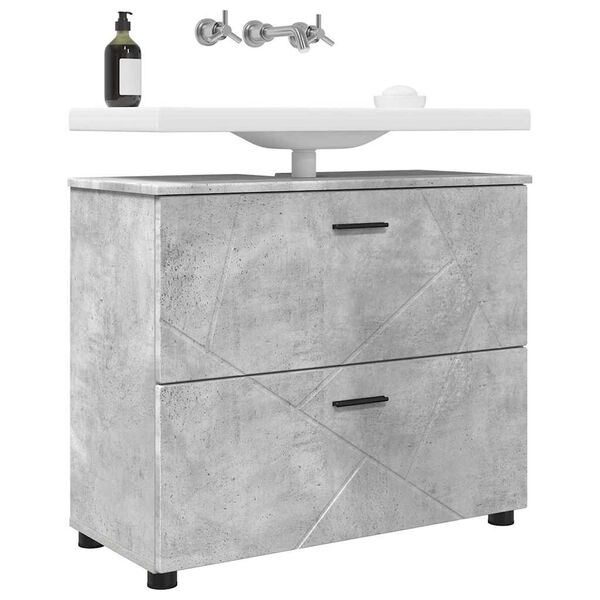 vidaXL Bathroom Cabinet Concrete Grey 30.12 x 13.78 x 25.20 in