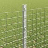 vidaXL Fence with Post Silver 3.94 x 82.02 ft Steel